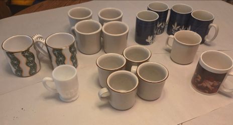 Eclectic (17) piece Vintage Mug Collection - mixed patterns