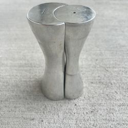 Karim Rashid Salt Pepper Shakers Set Aluminum Modern Sculptural Design 6.5”