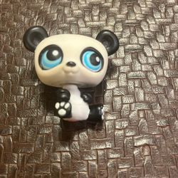 Littlest Pet Shop Panda Bear LPS Black & White Purple Pink Eyes