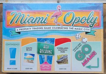 Miami Opoly Board Game – Brand New Factory Sealed – Miami Florida Edition