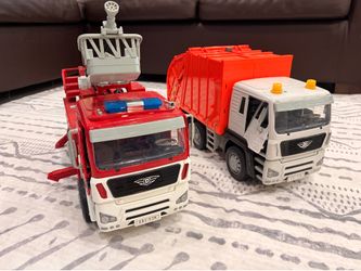 Fire trucks and garbage trucks