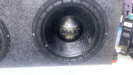 Two 15" LANZAR MAX ST AMP