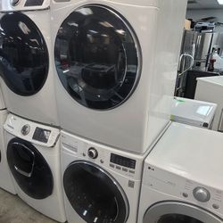 LG Front Loading Washer And Stackable Gas Dryer Set 