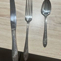 Vintage Tudor Stainless Flatware Set