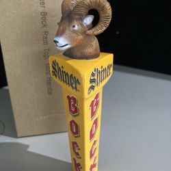 🌟 Shiner Bock Rams Head Short / Mini  Beer Tap Handle 