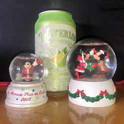 Vintage Hallmark Christmas Snow Globes  2” & 3”