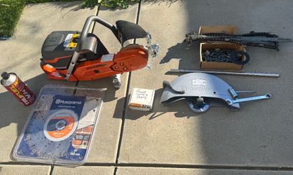 BRAND NEW GeoRipper / GeoTrencher Husqvarna Powerhead Bundle + 14" Concrete Saw Kit