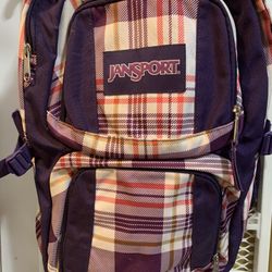 Jansport Big Student Backpack - Purple /Pink/White