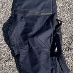 Navy Blue Tartan Travel Golf Bag, Lightweight, Collapsible, Clean, Excellent Condition 