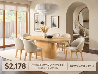 Seven-Piece Dining Table Set