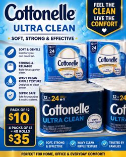 Cottonelle® FEEL THE CLEAN LIVE THE COMFORT ULTRA CLEAN