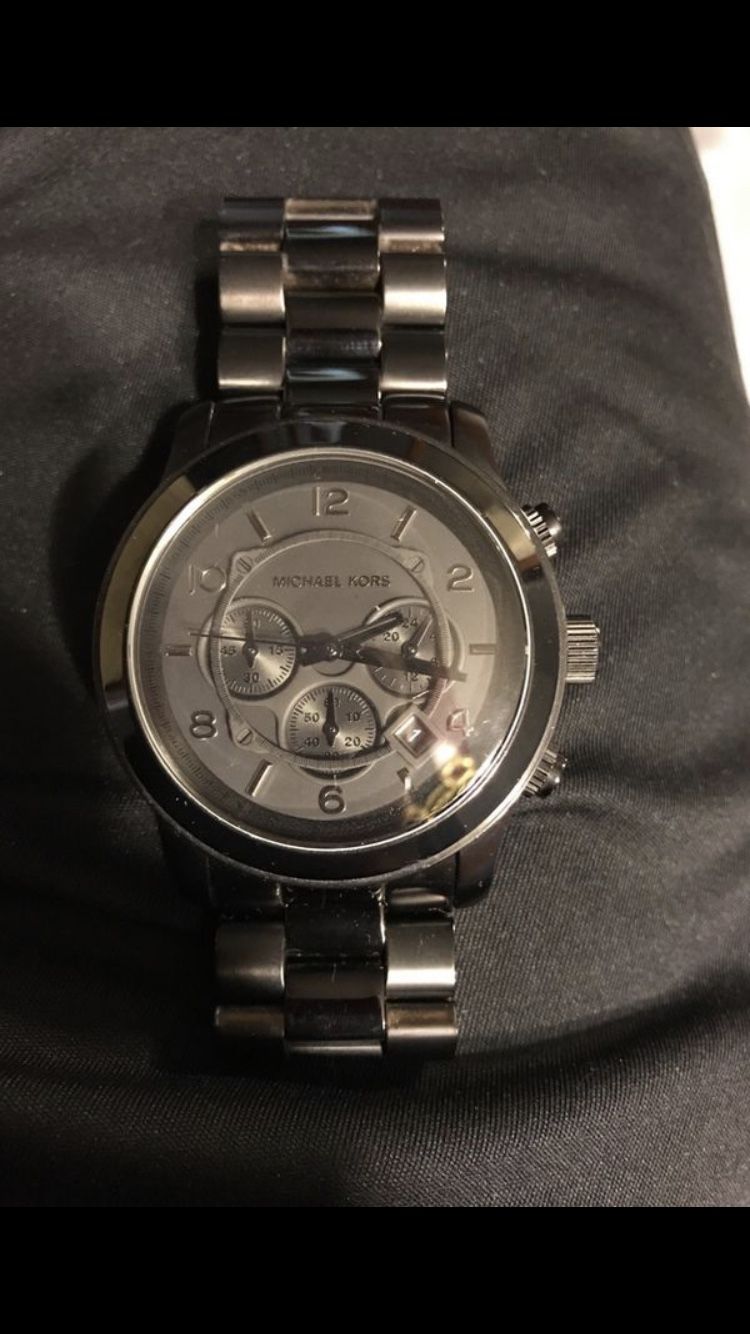 Men’s Runaway Black Ion Plated MK8157