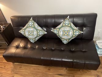 Faux Leather Couch/Bed