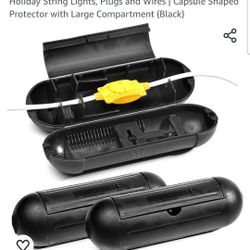 3-Pack Outdoor Extension Cord Black Protective Cover Set for AWG12/14/16 Cords  Water-Resistant Holder