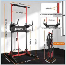 New ONETWOFIT Foldable Power Tower Pull Up Bar Station