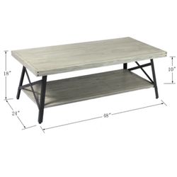 Leguna Solid Woodtop Single Coffee Table