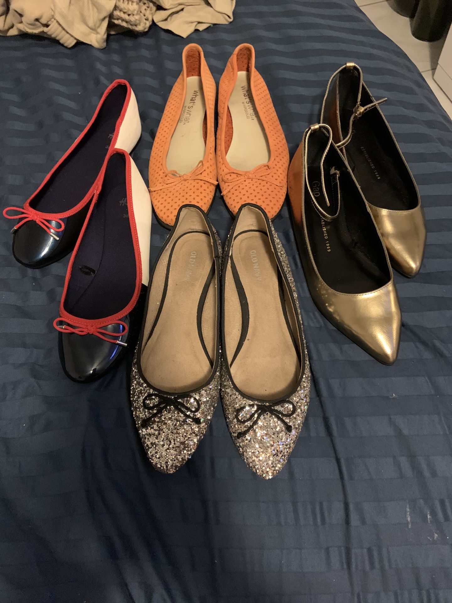 New Ladies Shoes. Flats.. Size 7… $12 Each 