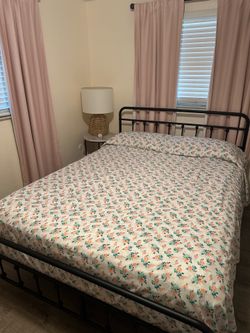 Bed frame with mattress
