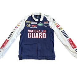 Adidas Nascar Dale Earnhardt Jr. National Guard Blue/White Racing Jacket Size: S