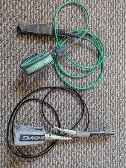 Dakine Surfboard Leash 7ft Ultralight Comp Thin Surfing Leg Ankle Velcro Cord Strap Tether FCS Destination Oneill Rip Curl Billabong Longboard Short