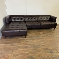 Chateau D’ax Leather Sectional Sofa Couch **FREE DELIVERY**