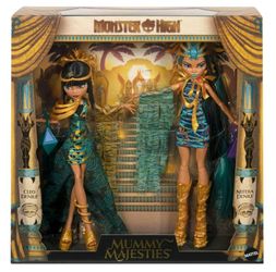 MONSTER HIGH MUMMY MAJESTIES CLEO AND NEFERA SISTER DOLL SET NEW IN BOX--PRICE IS FIRM