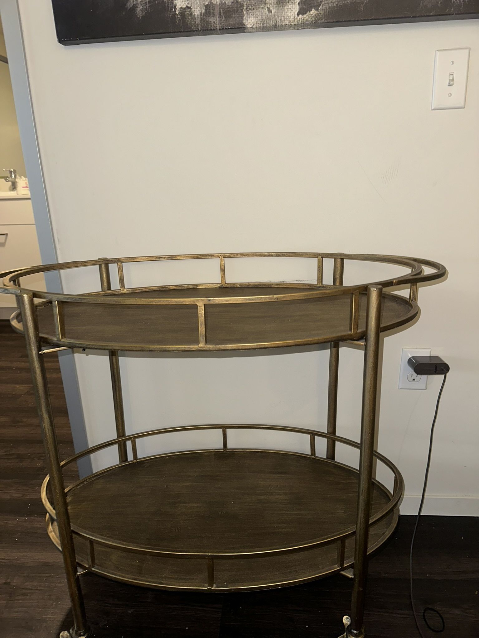 Z Gallerie Gold Bar Cart: Where Glamour Meets Functionality.