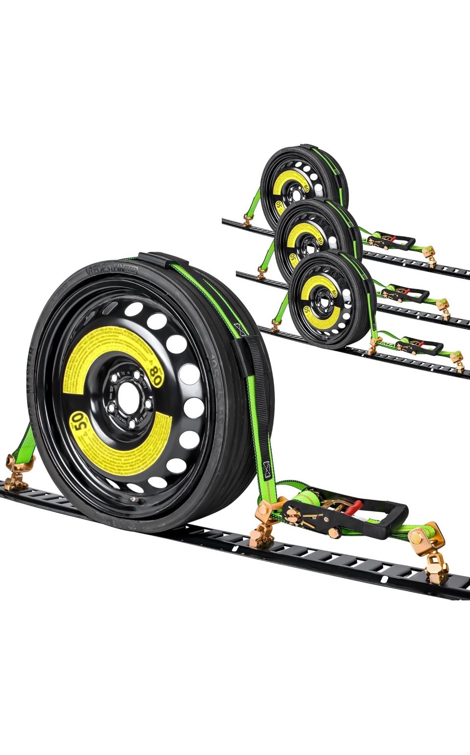 4 Pack E Track Tire Straps 2inch By 10 Foot