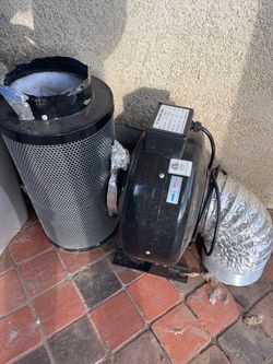 6 inch carbon filter with fan and air duct $80