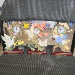 Vintage Porcelain Clocks, Fully Functional 