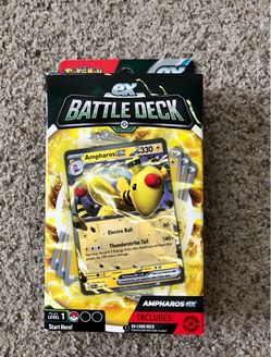 New Sealed Pokemon TCG Ampharos ex Battle Deck 60-Card Starter Set