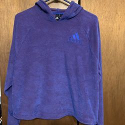 Adidas Hoodie .  Blue But Purple Depending On The Way You Look At It. Size Small. 