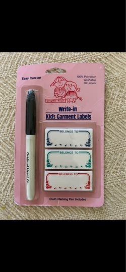 1987 Vintage New Write in Kids Garment Labels