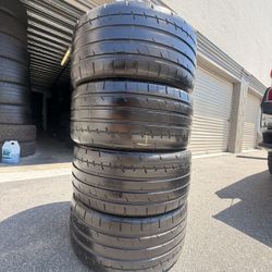 265/35/19 255/35/19 Yokohama Advan Apex V601 70%+ Tread Staggered Set
