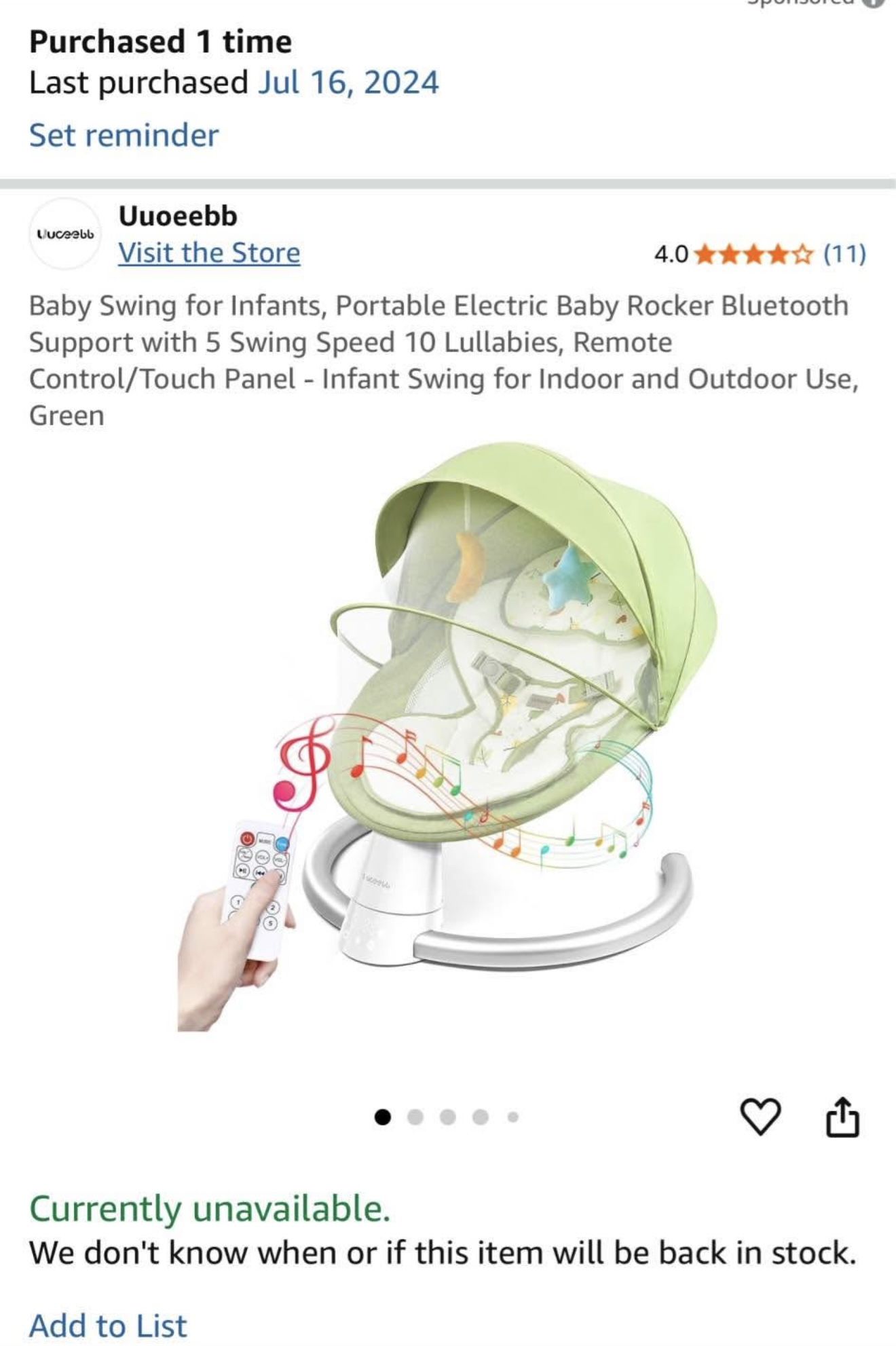 baby swing