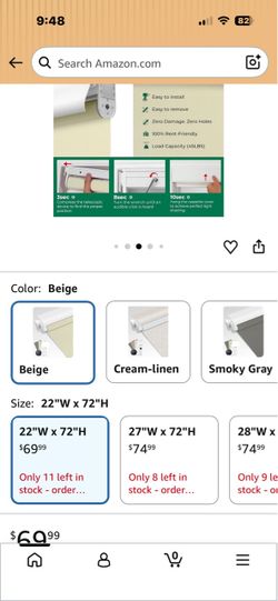 Automatic roller shade with remote 22x72