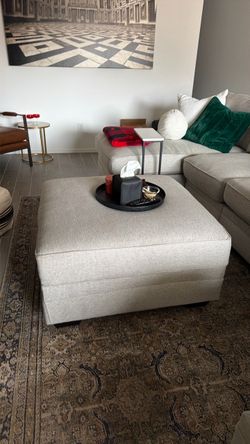 Gray ottoman