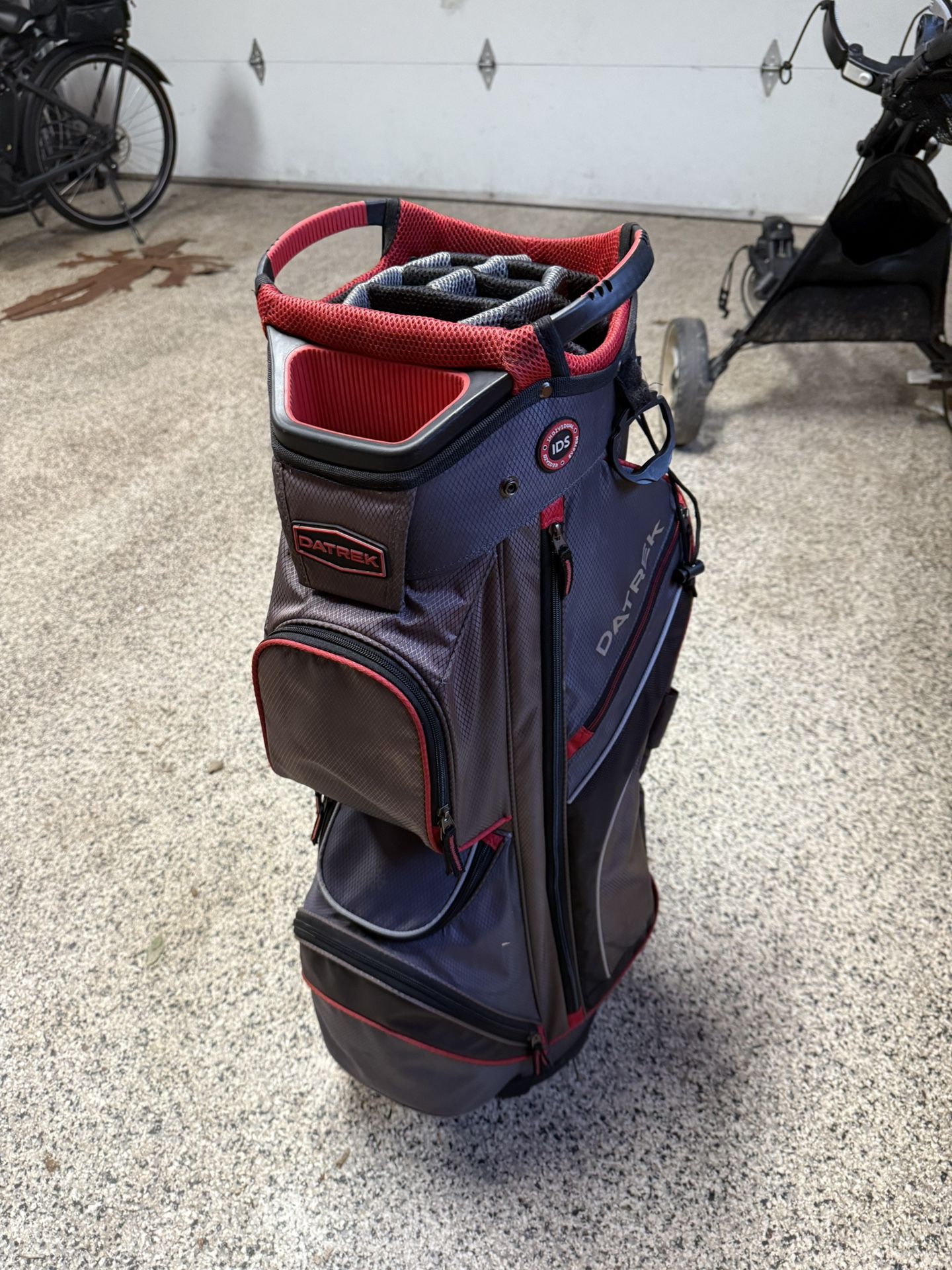 Datrek DG Lite II Golf Cart Bag - Charcoal, Red And Black
