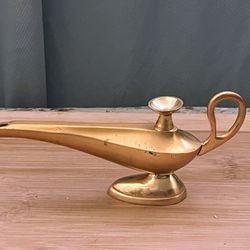 Oil Lamp Vintage Aladdin Paperweight - Aladdin oil lamp Gold tone 