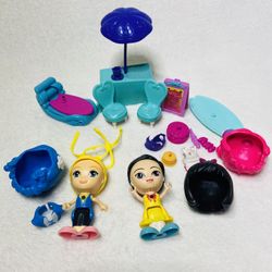 VTech Flipsies Doll Bundle Colorful Mini Dolls Ocean Theme + Bakery Theme