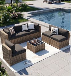 Aoxun Patio Furniture Set 7 Piece , New