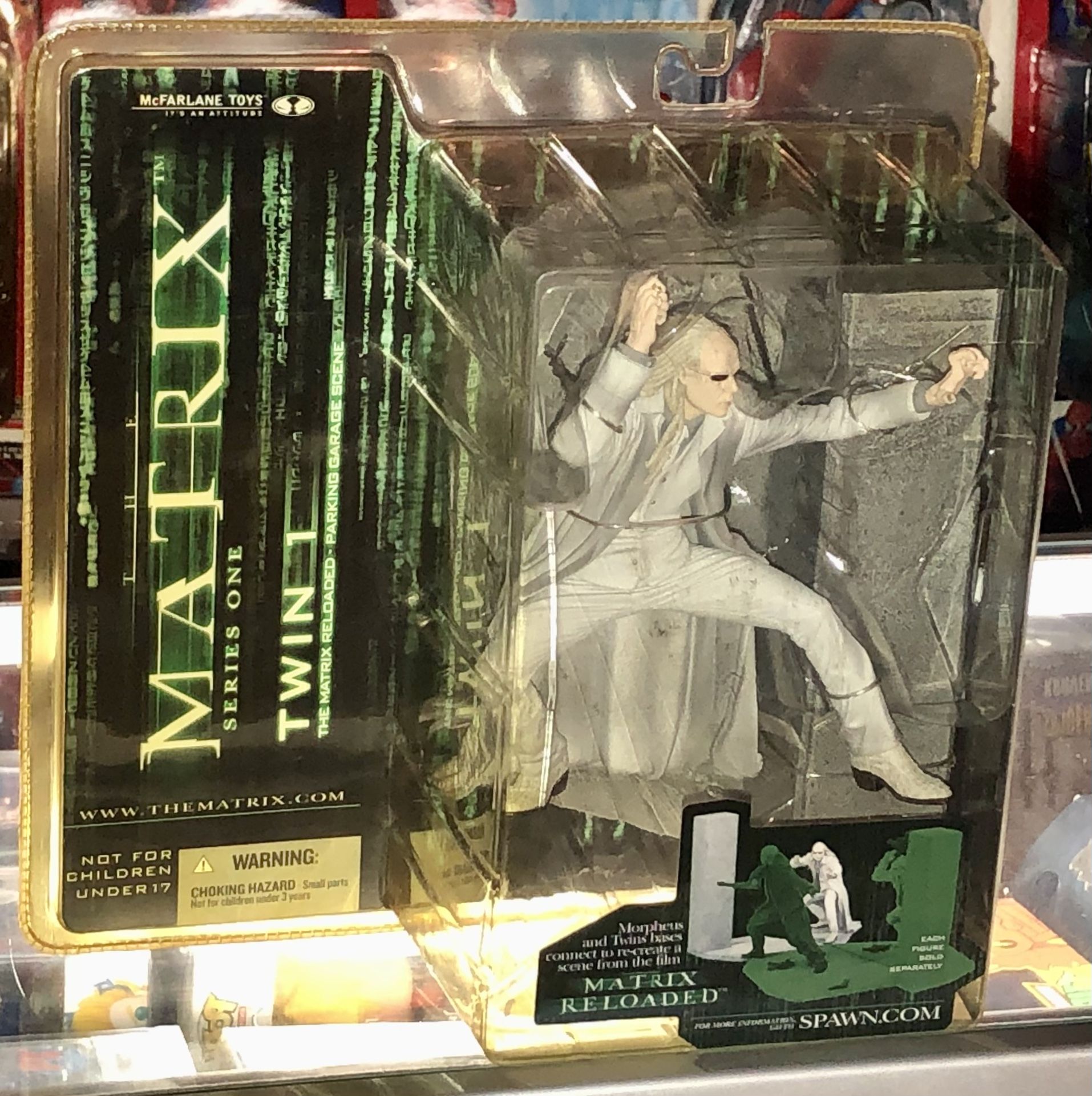 Todd McFarlane’s The Matrix Series 1 Reloaded Twin 1 (Adrian Rayment) Parking Garage Scene