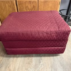 Red Ottoman with wheels