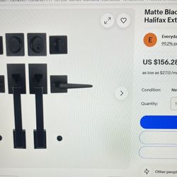 Double Black Door Handles 