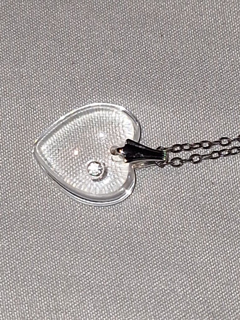 Genuine Swaroviski Clear Crystal Heart With Diamond