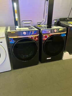 Samsung black washer and dryer front load