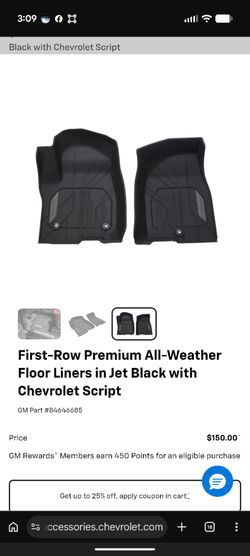 Chevy First-Row Premium All-Weather Floor Mats