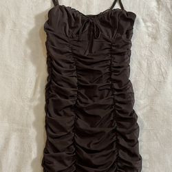 H&M Brown Mini Dress Womens Sz Small NWT