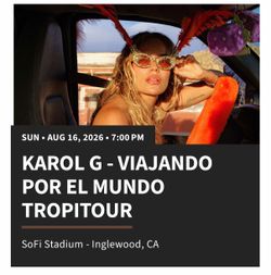 Karol G. Concert (4 tickets) section 232