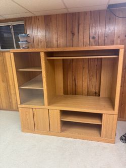 Free- Oak Entertainment Center TV Cabinet